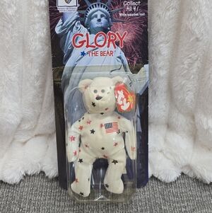 Ty Teenie Beanie Baby Glory the Bear USA 1999 Mcdonalds